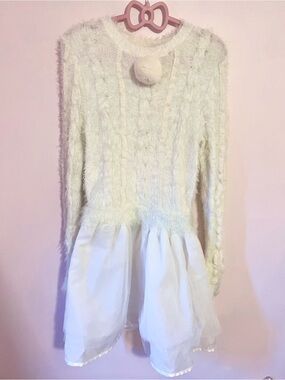 ♡ swankiss lace & cable knit dress ♡